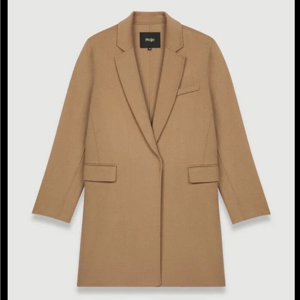 Maje Galami Double Faced Wool Coat